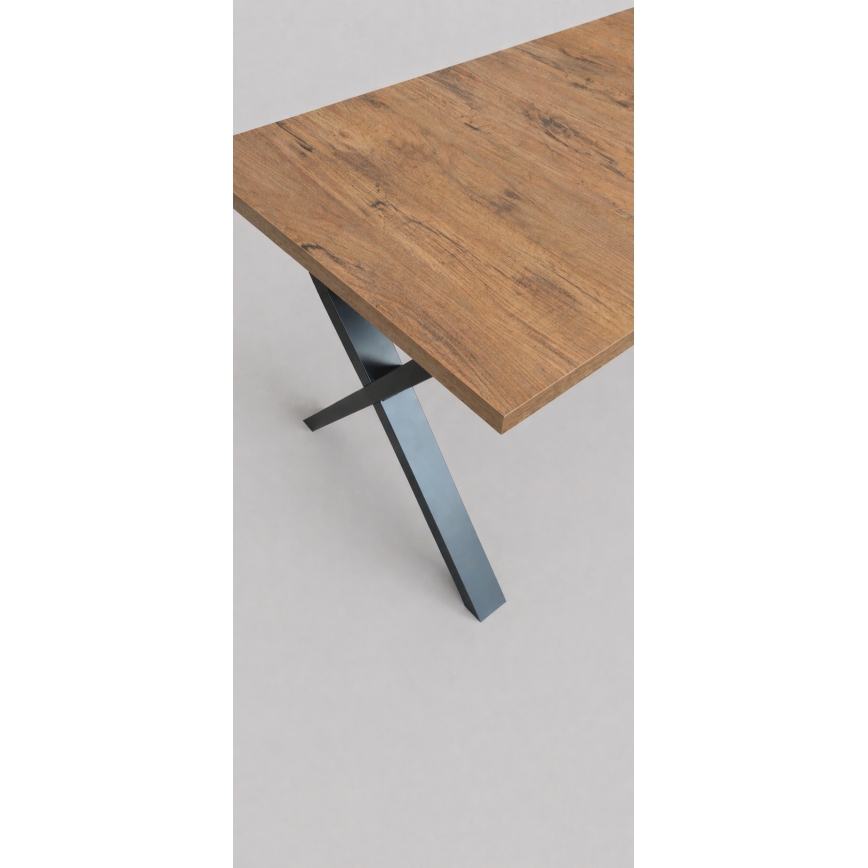 Επεκτεινόμενο τραπέζι τραπεζαρίας DOMO 150/190x80 cm δρυς Lefkas/μαύρο
