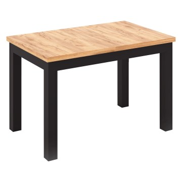 Επεκτεινόμενο τραπέζι τραπεζαρίας DOO 120/160x75 cm δρυς craft/μαύρο