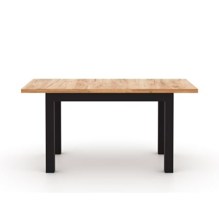 Επεκτεινόμενο τραπέζι τραπεζαρίας DOO 120/160x75 cm δρυς craft/μαύρο