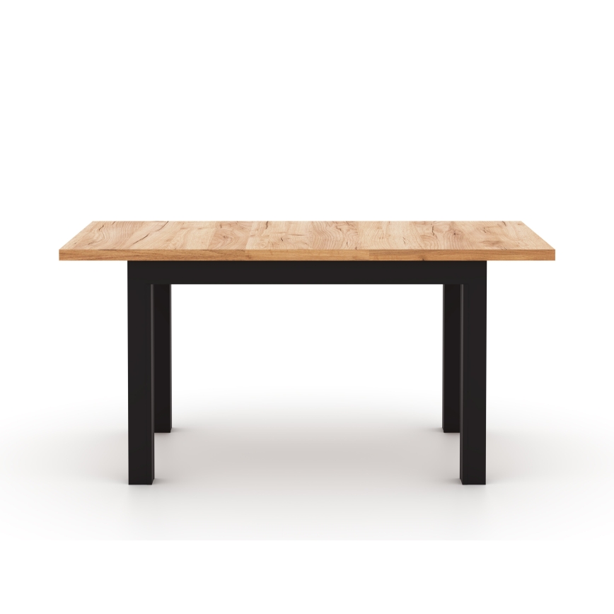 Επεκτεινόμενο τραπέζι τραπεζαρίας DOO 120/160x75 cm δρυς craft/μαύρο