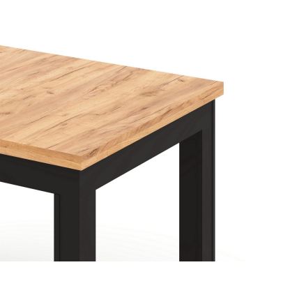 Επεκτεινόμενο τραπέζι τραπεζαρίας DOO 120/160x75 cm δρυς craft/μαύρο