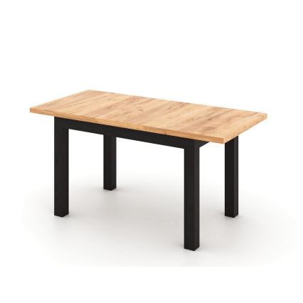 Επεκτεινόμενο τραπέζι τραπεζαρίας DOO 120/160x75 cm δρυς craft/μαύρο