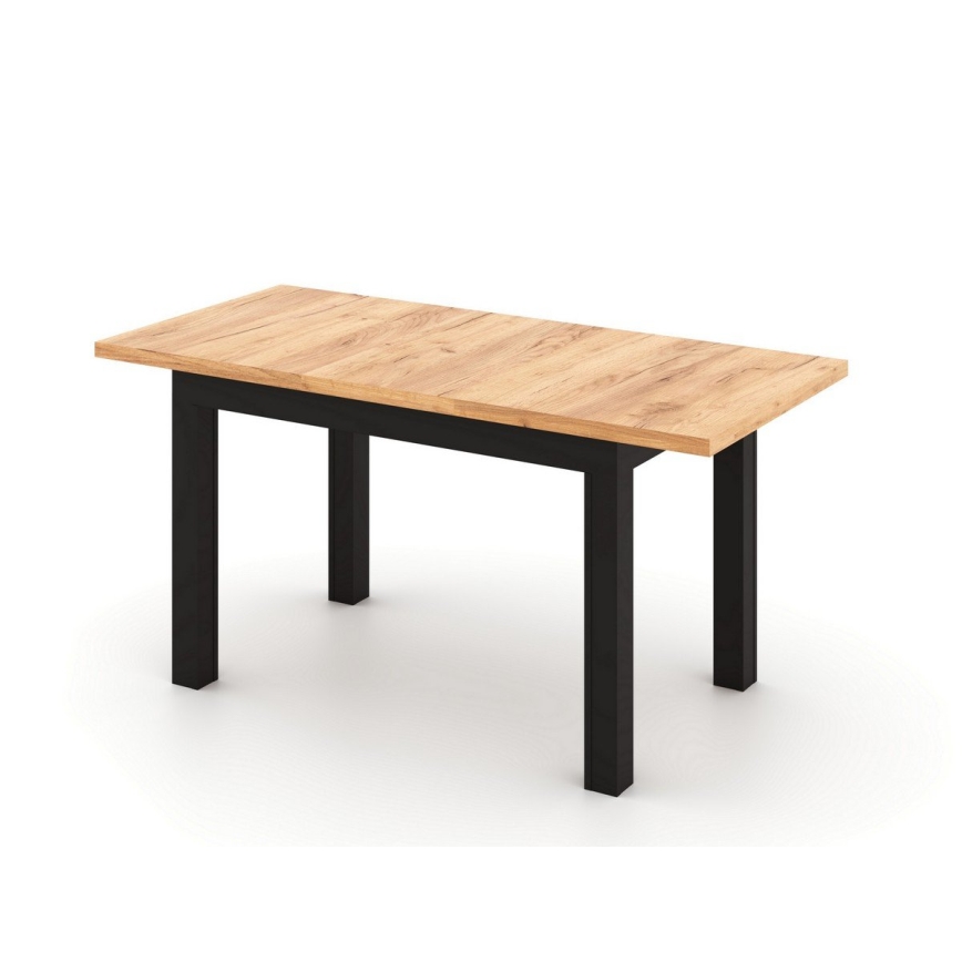 Επεκτεινόμενο τραπέζι τραπεζαρίας DOO 120/160x75 cm δρυς craft/μαύρο
