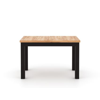 Επεκτεινόμενο τραπέζι τραπεζαρίας DOO 120/160x75 cm δρυς craft/μαύρο