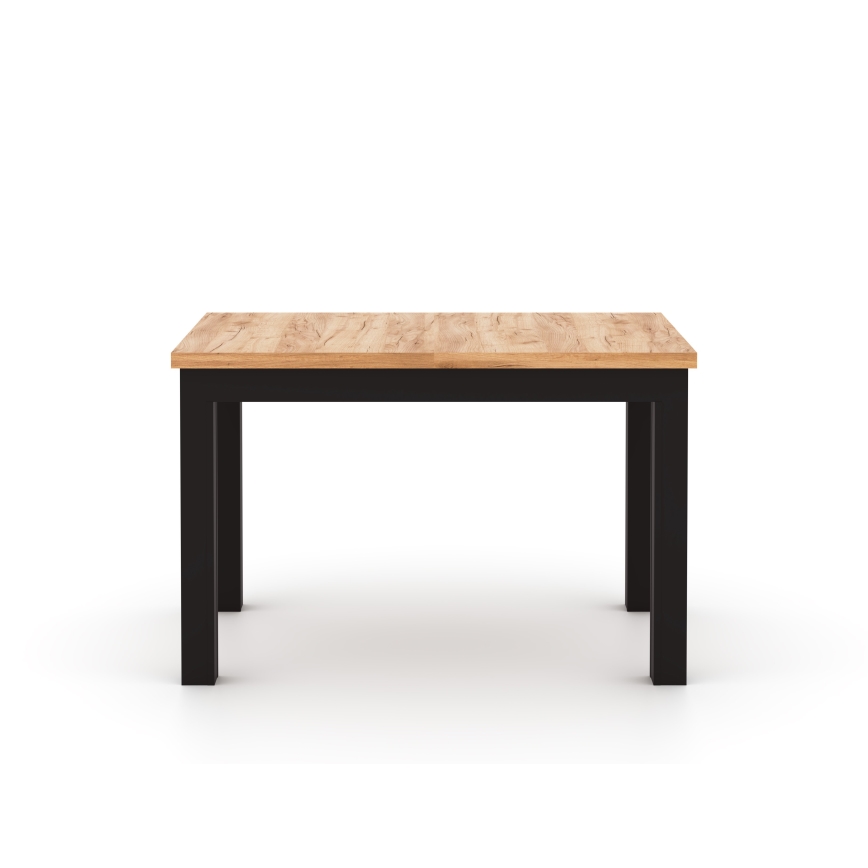 Επεκτεινόμενο τραπέζι τραπεζαρίας DOO 120/160x75 cm δρυς craft/μαύρο