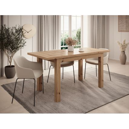 Επεκτεινόμενο τραπέζι τραπεζαρίας DOO 120/160x75 εκ., χρώμα artisan δρυός