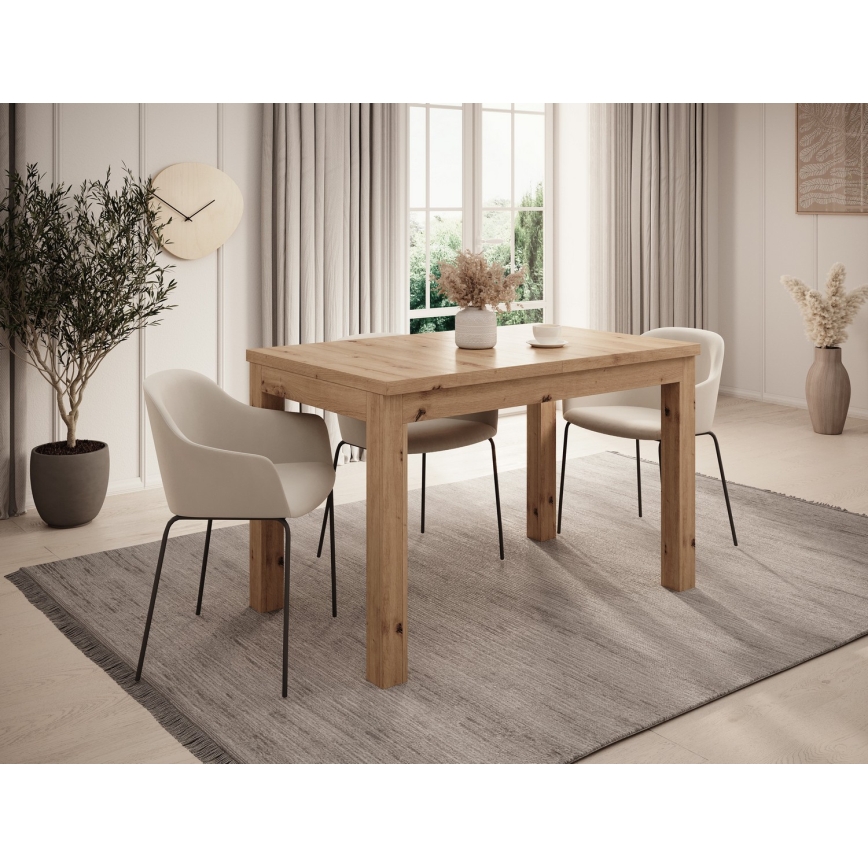 Επεκτεινόμενο τραπέζι τραπεζαρίας DOO 120/160x75 εκ., χρώμα artisan δρυός