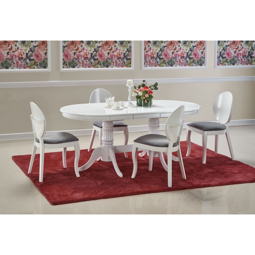 Επεκτεινόμενο τραπέζι τραπεζαρίας FUERTE 150/190x90 cm λευκό