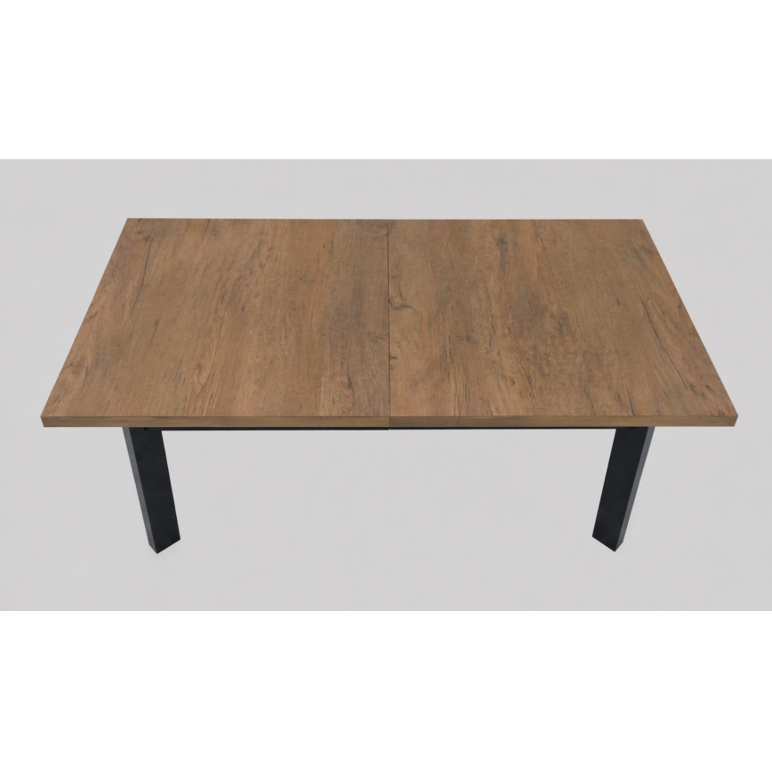 Επεκτεινόμενο τραπέζι τραπεζαρίας KERNO 150/190x80 cm σε δρυς Lefkas/μαύρο