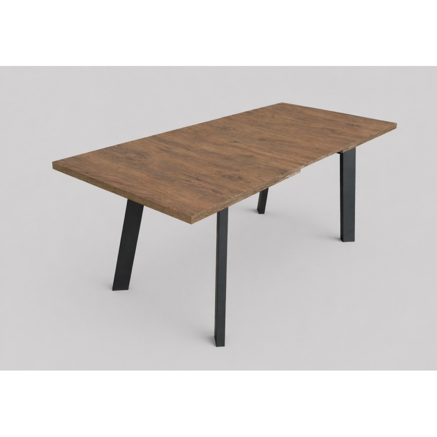 Επεκτεινόμενο τραπέζι τραπεζαρίας KERNO 150/190x80 cm σε δρυς Lefkas/μαύρο