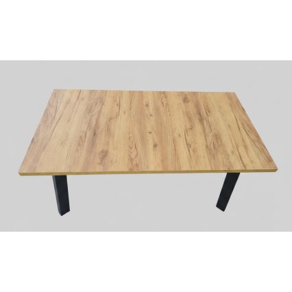 Επεκτεινόμενο τραπέζι τραπεζαρίας KERNO 150/190x80 cm δρυς craft/μαύρο