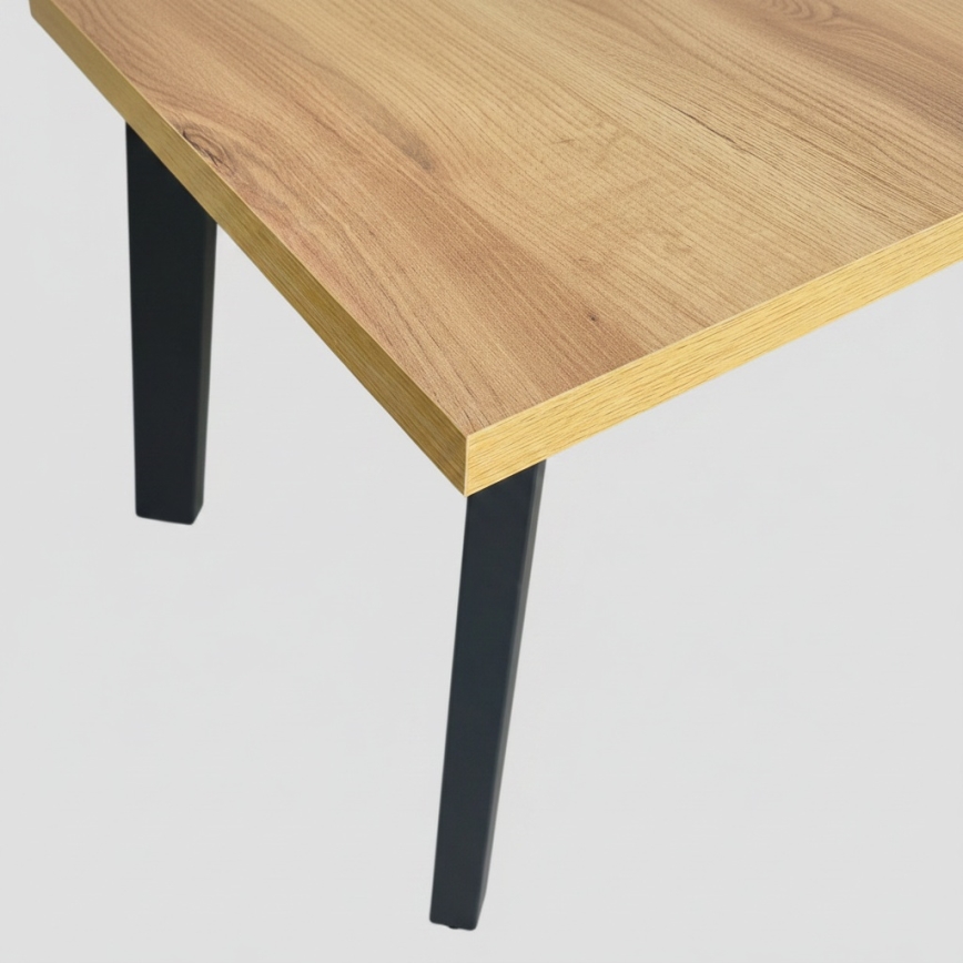 Επεκτεινόμενο τραπέζι τραπεζαρίας KERNO 150/190x80 cm δρυς craft/μαύρο