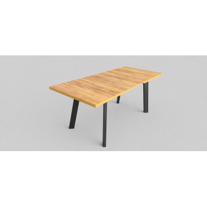 Επεκτεινόμενο τραπέζι τραπεζαρίας KERNO 150/190x80 cm δρυς craft/μαύρο