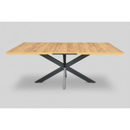 Επεκτεινόμενο τραπέζι τραπεζαρίας SAMLE 150/190x80 cm δρυς craft/μαύρο