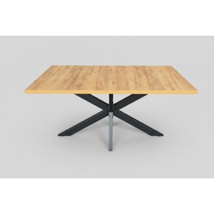 Επεκτεινόμενο τραπέζι τραπεζαρίας SAMLE 150/190x80 cm δρυς craft/μαύρο