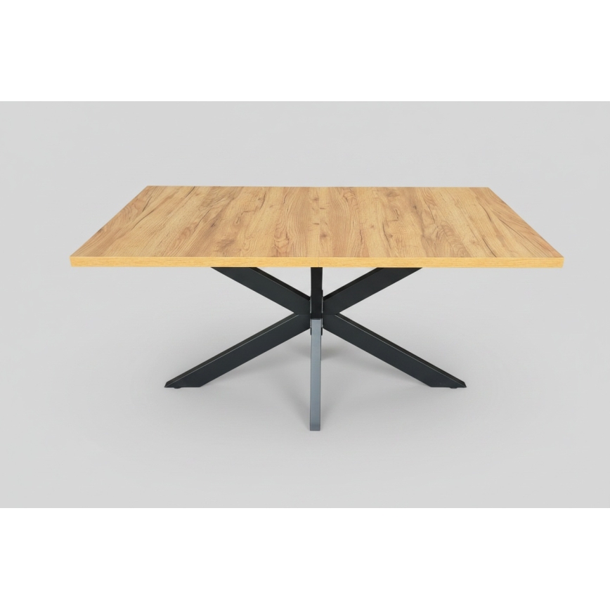 Επεκτεινόμενο τραπέζι τραπεζαρίας SAMLE 150/190x80 cm δρυς craft/μαύρο