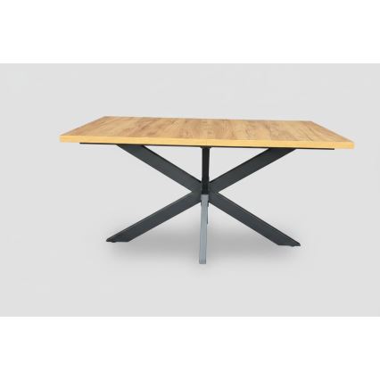 Επεκτεινόμενο τραπέζι τραπεζαρίας SAMLE 150/190x80 cm δρυς craft/μαύρο