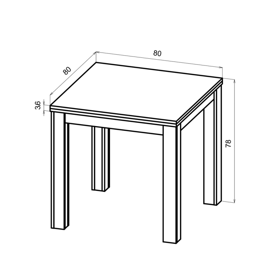 Επεκτεινόμενο τραπέζι τραπεζαρίας ZARO δρυς artisan/μαύρο