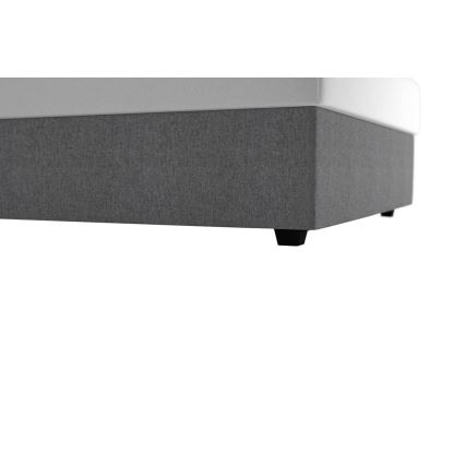 Επενδεδυμένο κρεβάτι DARIA 120x200 cm με αποθηκευτικό χώρο και στρώμα, γκρι