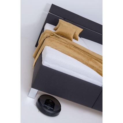 Επενδυμένο κρεβάτι ALIS 180x200 cm με αποθηκευτικό χώρο — χωρίς στρώμα, σε ανθρακί