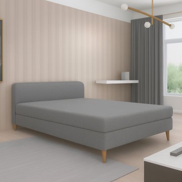 Επενδυμένο κρεβάτι BRISBANE 110x200 cm γκρι