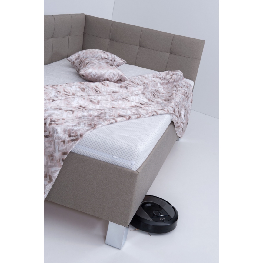Επενδυμένο κρεβάτι με αποθηκευτικό χώρο χωρίς στρώμα MARIA PETITE 120x200 εκ. τάουπ