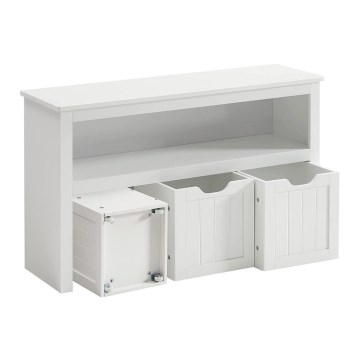 Ερμάριο με ράφια SORELL λευκό