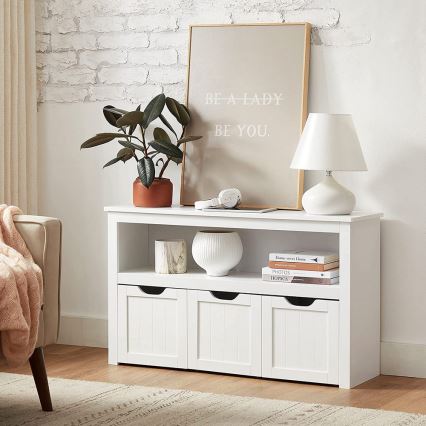 Ερμάριο με ράφια SORELL λευκό