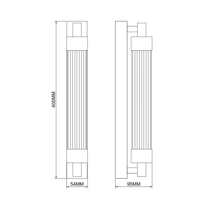 Zuma Line - Επιτοίχιο φωτιστικό LED/8W/230V μαύρο