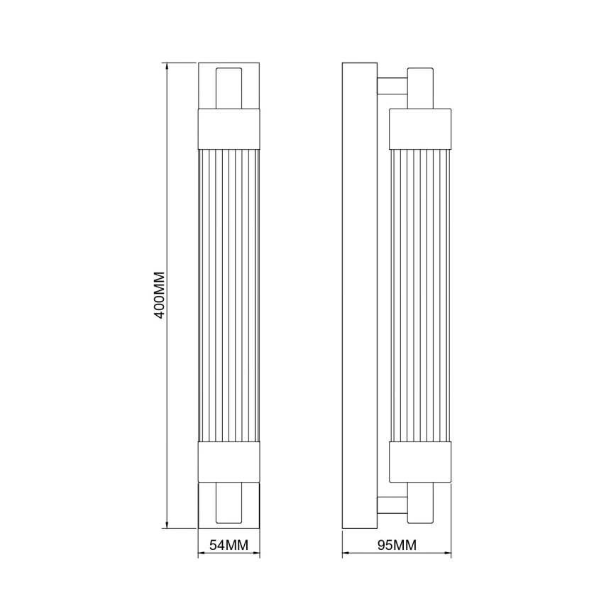 Zuma Line - Επιτοίχιο φωτιστικό LED/8W/230V μαύρο