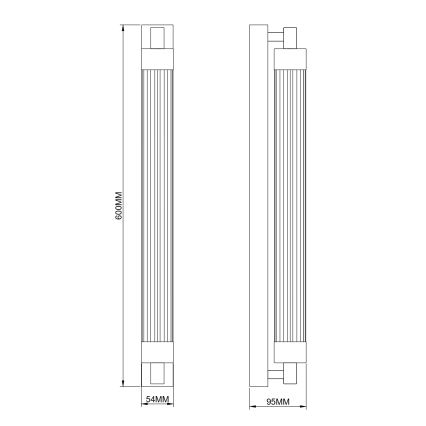 Zuma Line - LED Επιτοίχιο φωτιστικό LED/14W/230V μαύρο