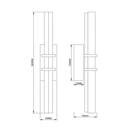 Zuma Line - Επιτοίχιο φωτιστικό LED/8W/230V χρυσό
