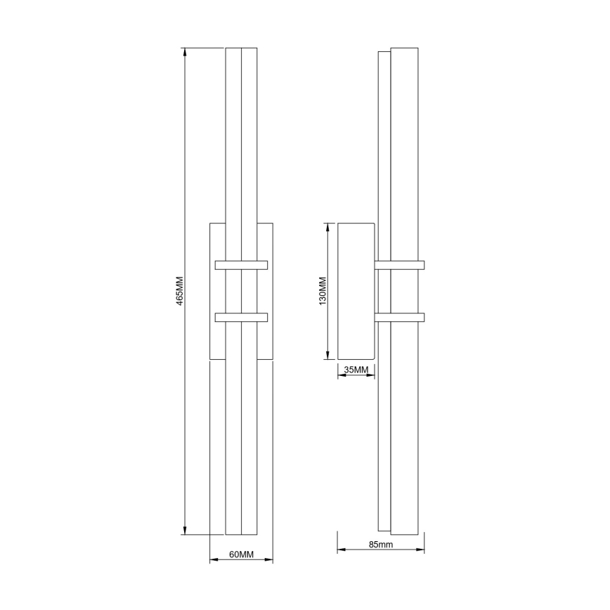 Zuma Line - Επιτοίχιο φωτιστικό LED/10W/230V χρυσό