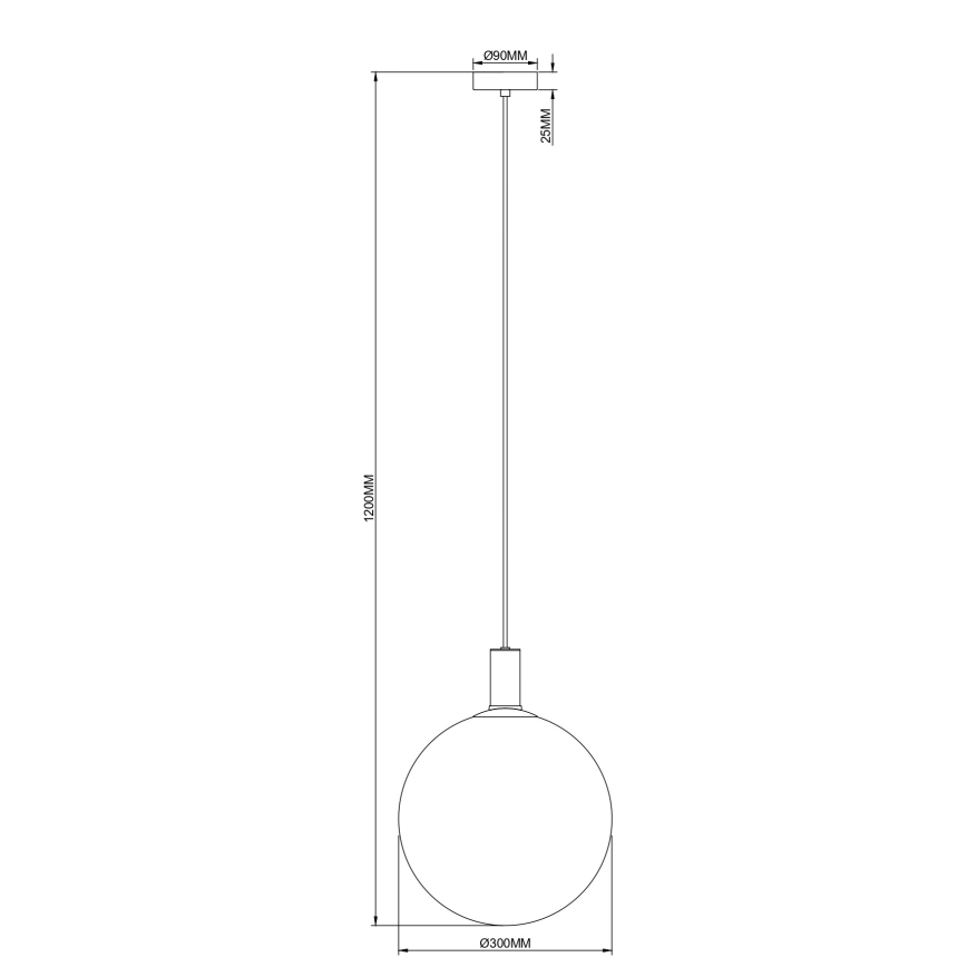 Zuma Line - Κρεμαστό φωτιστικό με καλώδιο 1xE27/25W/230V Ø 30 εκ. χρυσό/μαύρο