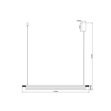 Zuma Line - Κρεμαστό φωτιστικό LED με καλώδιο LED/14W/230V χρυσό