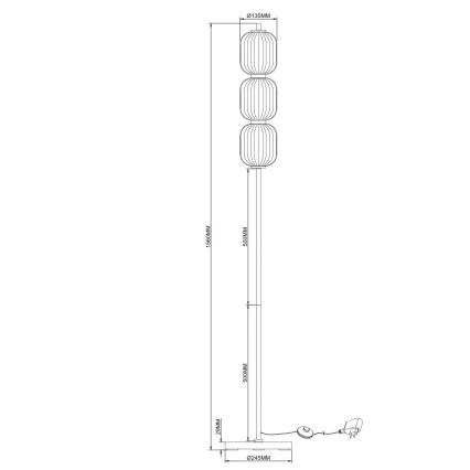 Zuma Line - Επιδαπέδιο φωτιστικό LED/20W/230V χρυσό