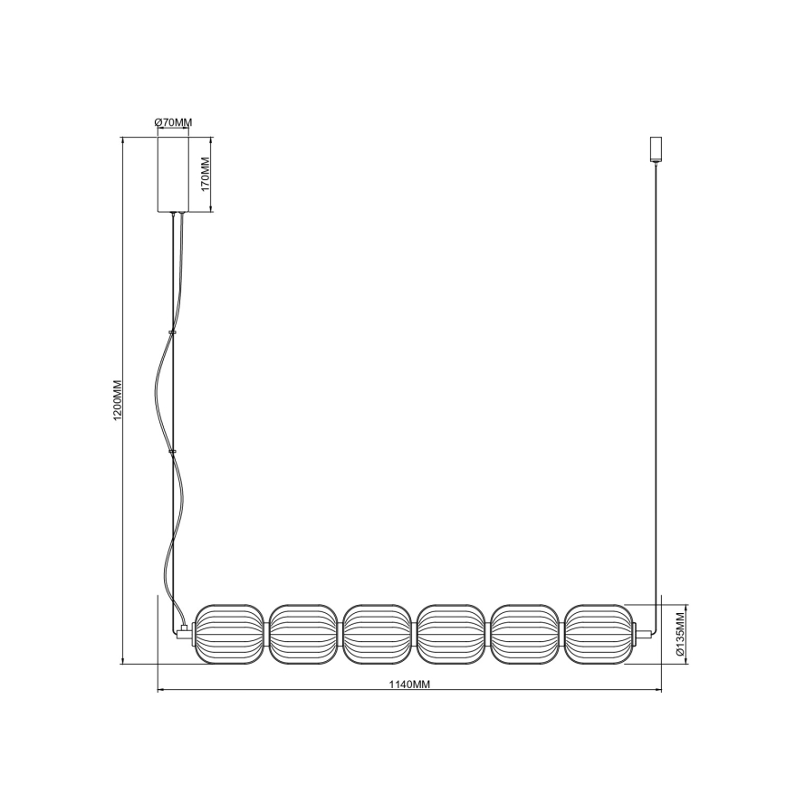 Zuma Line - Κρεμαστό φωτιστικό LED με καλώδιο LED/50W/230V χρυσό
