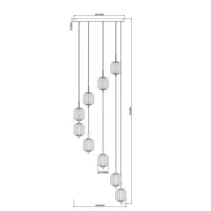 Zuma Line - LED κρεμαστό φωτιστικό σε καλώδιο LED/55W/230V Ø 63 cm χρυσό