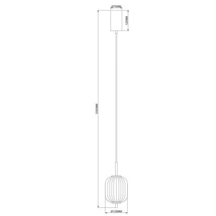 Zuma Line - Κρεμαστό φωτιστικό LED με καλώδιο LED/6,5W/230V Ø 13 cm χρυσό
