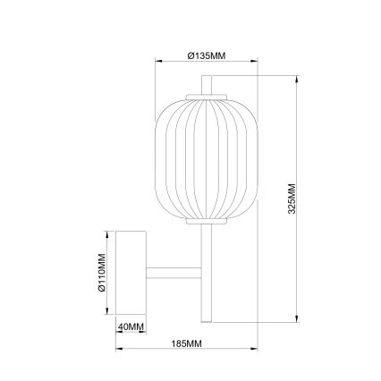 Zuma Line - Επιτοίχιο φωτιστικό LED/6,5W/230V χρυσό