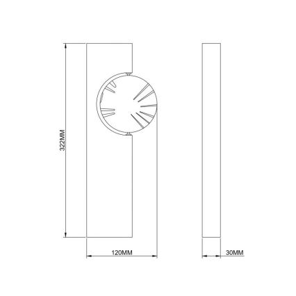 Zuma Line - LED Επιτοίχιο φωτιστικό LED/3W/230V μαύρο/χρυσό