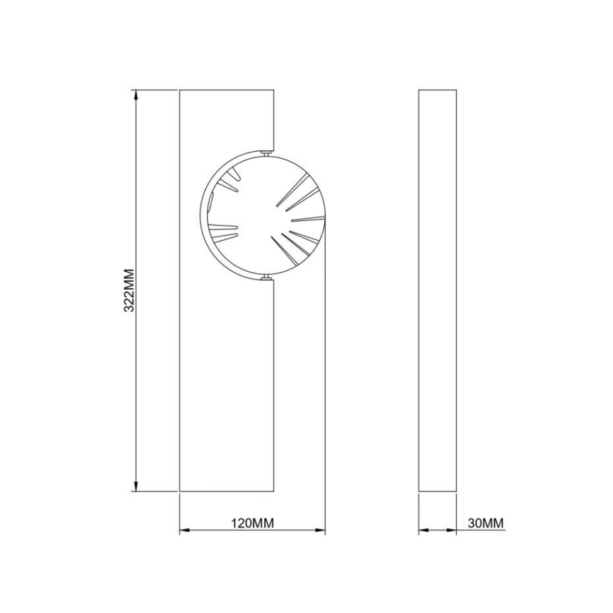 Zuma Line - LED Επιτοίχιο φωτιστικό LED/3W/230V μαύρο/χρυσό