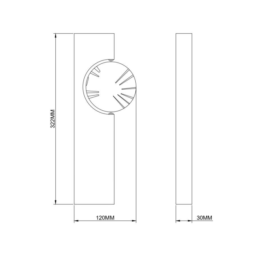 Zuma Line - Επιτοίχιο φωτιστικό LED/3W/230V χρυσό/μαύρο