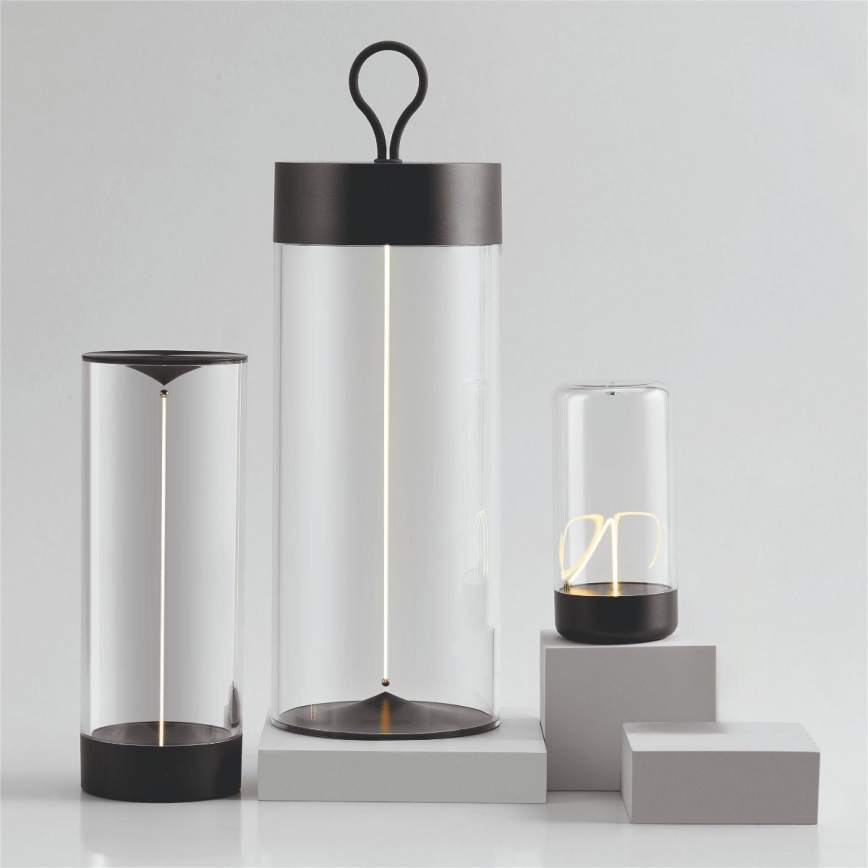 Zuma Line - LED Dimmable επαναφορτιζόμενο επιτραπέζιο φωτιστικό LED/1,2W/230V γκρι IP54