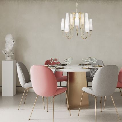 Zuma Line - Κρεμαστό φωτιστικό οροφής 10xE14/40W/230V χρυσαφί