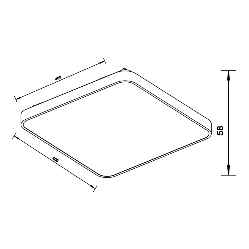 Zuma Line - Φωτιστικό οροφής LED LED/40W/230V γυαλιστερό χρώμιο