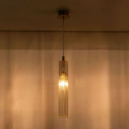 Zuma Line - Κρεμαστό φωτιστικό με καλώδιο, 1xE14/7W/230V, χρυσό