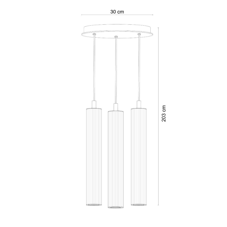 Zuma Line - Κρεμαστό φωτιστικό με καλώδιο 3xE14/7W/230V χρυσό