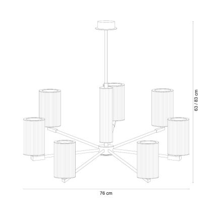 Zuma Line - Φωτιστικό οροφής σε ράβδο 7xE14/7W/230V χρυσό