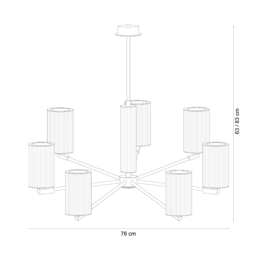 Zuma Line - Φωτιστικό οροφής σε ράβδο 7xE14/7W/230V χρυσό